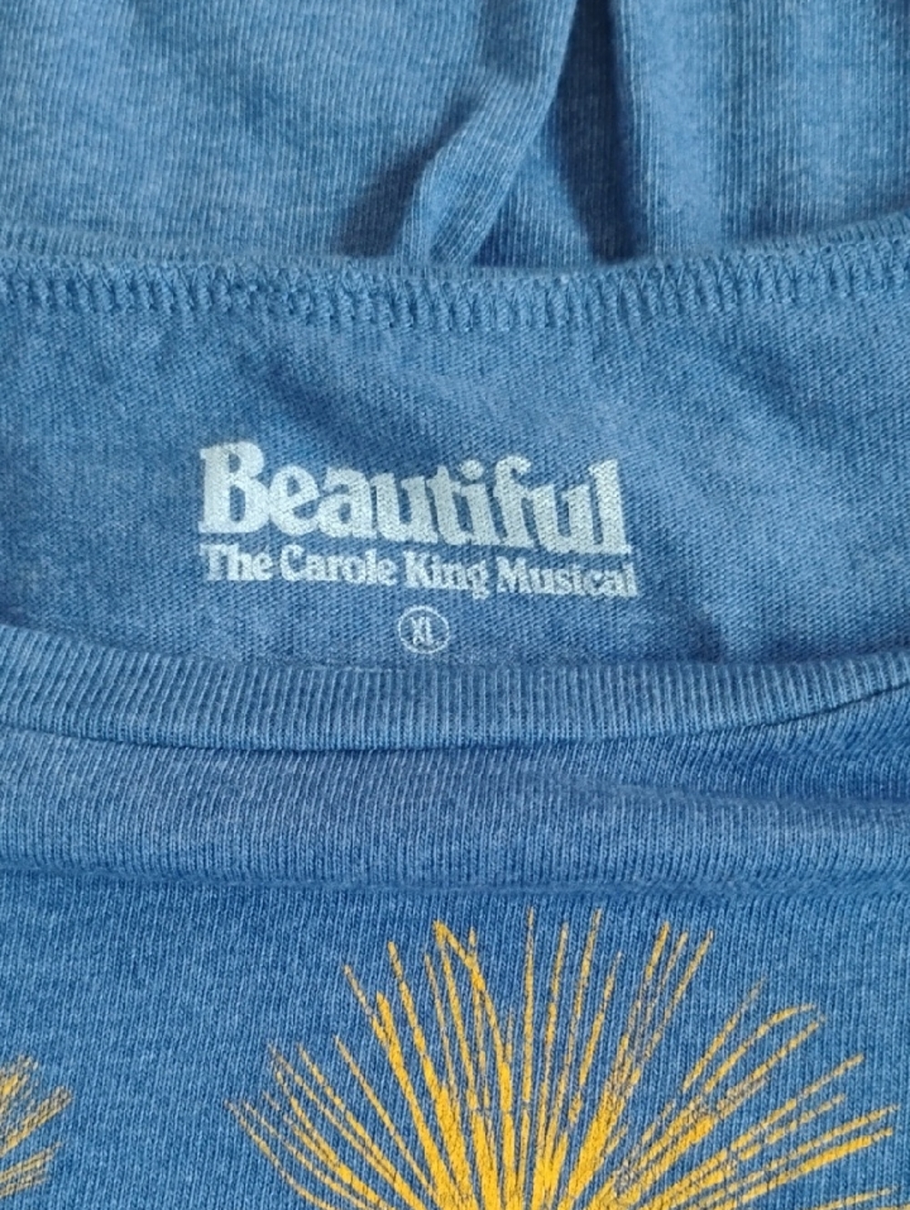 Beautiful The Carole King Musical Blue Graphic Tee.. Women's Size XL